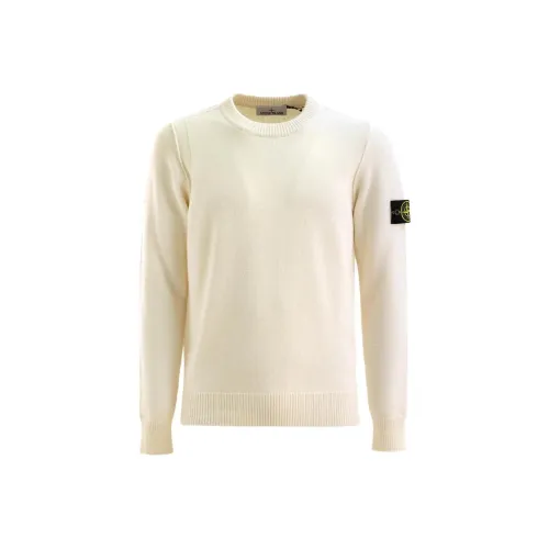 Stone Island Трикотаж Мужской Айвори Белый