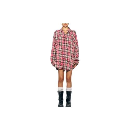 Asif calie DIRTYWASHING Overfit Check Рубашка Женские
