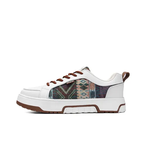 Binary Легкие Anti Slip Низкие Кроссовки для скейтбординга Мужские Белые Коричневые