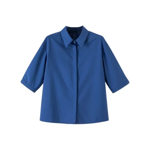 Late White Кляйн-синий Женские Рубашки