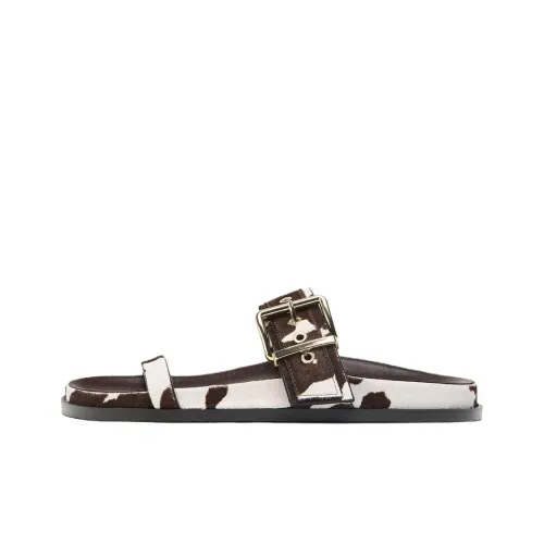 ZARA Слипоны Женские Белые Коричневые