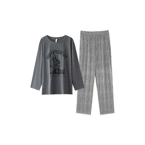 Qin Jing Серый Женский Пижамный Комплект