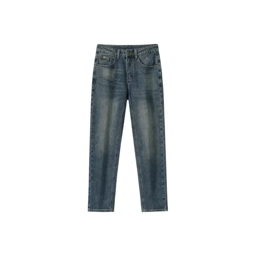 HALEBOSS Blue Men's Jeans HALEBOSS Синий Мужской Джинсы