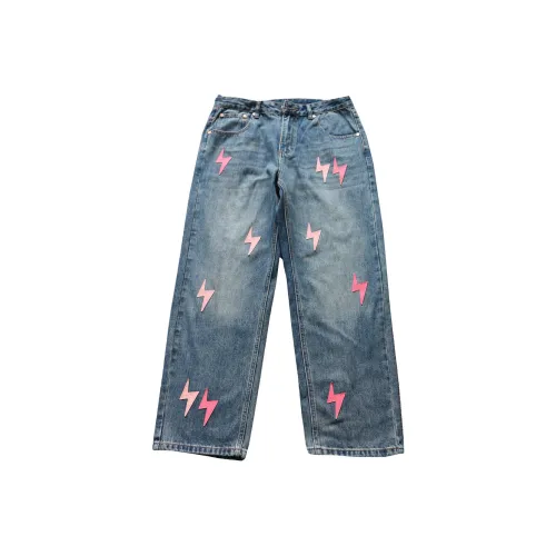 ZHANDASHUAI Blue Unisex Jeans ZHANDASHUAI Синий Унисекс Джинсы