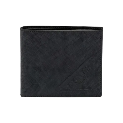 PRADA Saffiano кожа кошелек мужской черный