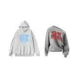 Светло-серый с капюшоном / Темно-серый асимметричный на плече