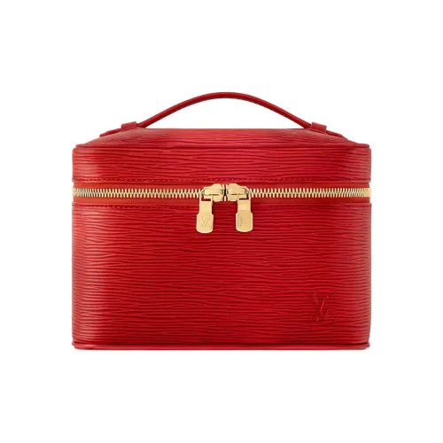 LOUIS VUITTON Nice Epi GRAIN LEATHER Косметичка Мини Женская Louis Красная