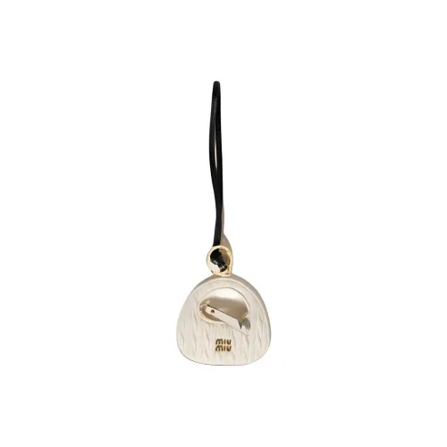 MIU MIU Wander Collection Matelassé Овчина Bag Charm Сумка Мерч Женская Белая