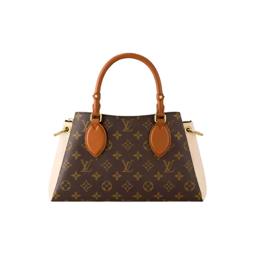 LOUIS VUITTON Vendome Холст и Кожаная Сумка через плечо Сумка Маленькая Женская Коричневая и Белая