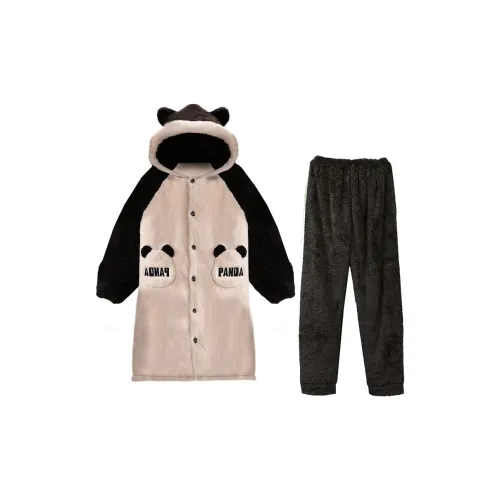 Qiao Ni Tong Cute Bear Cat Men's Pajama Sets Qiao Ni Tong Милый медведь Кошка Мужские пижамные комплекты