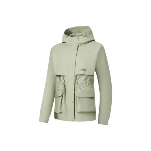 QIAODAN Светлый Изумрудно-Зеленый Женский Тренч