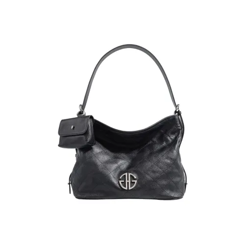 GHG Сумка через плечо из натуральной коровьей кожи стандартная женская черная кофейная ангорская красная