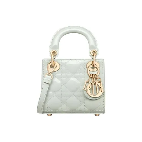 DIOR Lady Dior Телячья кожа Сумка Lady Dior Сумка Мини Женская Светлый мятно-зеленый
