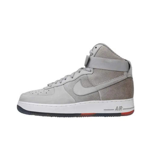 Nike Air Force 1 High Топ Скейтборд Кроссовки Мужские Серебряные