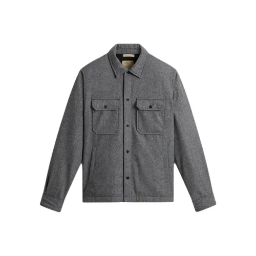 WOOLRICH Серый Мужской Пуховик