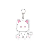 Эмо Кошка Сяо Мо Украшение - Белый Розовый