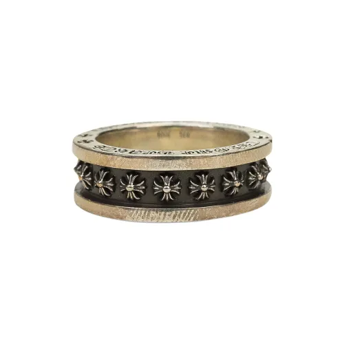 Chrome Hearts Серебряные кольца Мужские Серебряный Черный