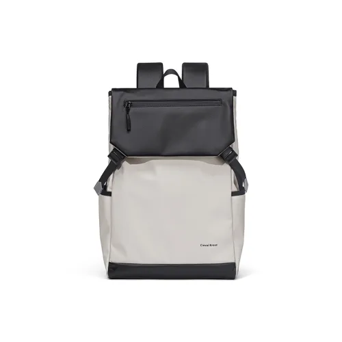 CinvaiKrose Оксфорд Рюкзак Путешествие Ноутбук Сумка Большая Мужская Бежевый и Черный Черный
