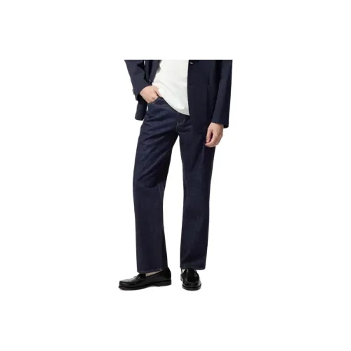 UNIQLO Темно-синий Унисекс Джинсы