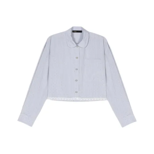 Maje Синие Белые Полосатые Рубашки для Женщин