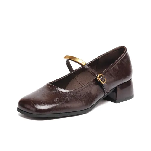 Daphne Квадратный каблук Туфли Мэри Джейн Женские