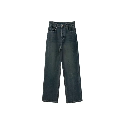 SIBAISHE Темно-синий женский джинсы