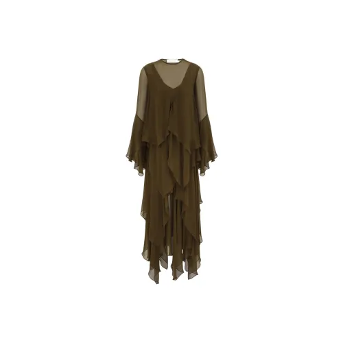 Zimmermann FW25 Длинное платье с длинными рукавами женское