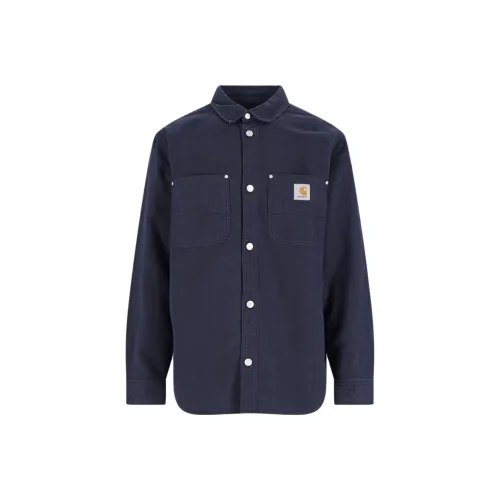 Carhartt WIP Темно-синие мужские рубашки