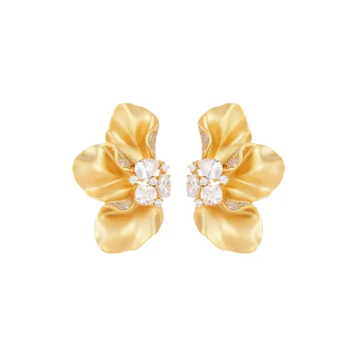 Серьги из фиолетового медного сплава женские