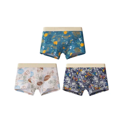 Devanro Синий Подкладочная ткань Белый Подкладочная ткань Бабочка Мужские Боксеры