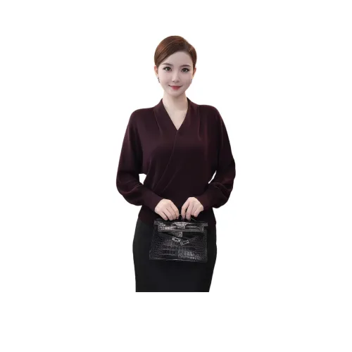 Tang Xi Рукав летучей мыши Трикотаж Женский