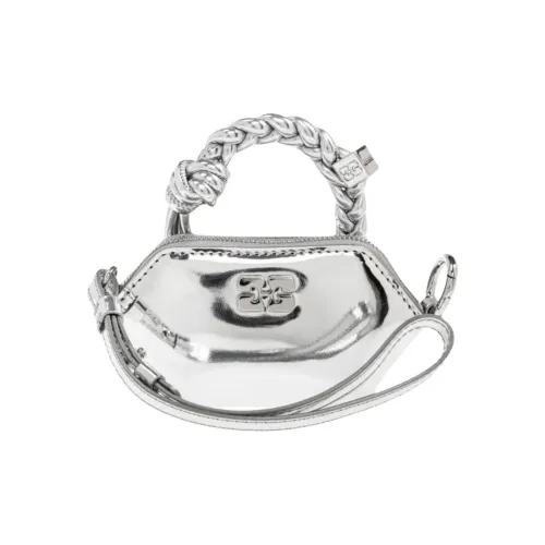 GANNI Экологичный Переработанный Кожа Украшение Монета Кошелек Женский Серебряный