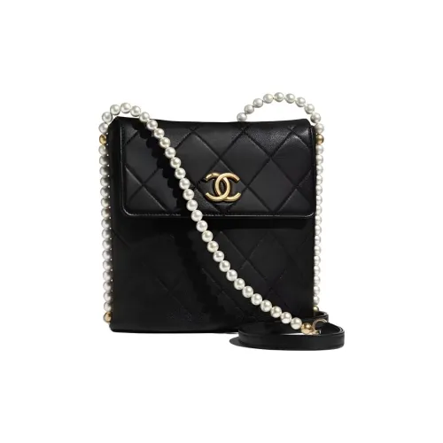 CHANEL Gabrielle Телячья кожа Сумка через плечо Сумка на плечо Женская Черная