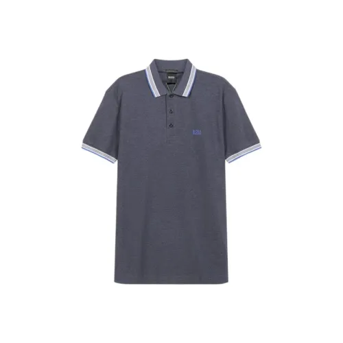 Hugo Boss SS21 Поло Мужское Синий Серый