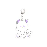 Эмо Кошка Сяо Мо Украшение - Белый Фиолетовый