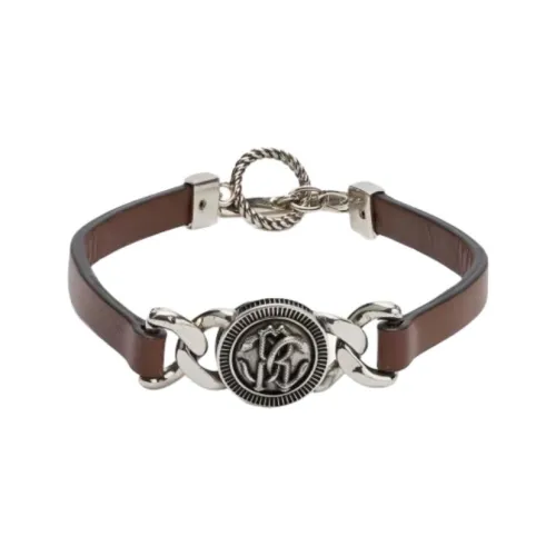 Roberto Cavalli Натуральная кожа Браслеты Мужской Коричневый