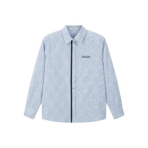 Sanse Светло-синие унисекс рубашки