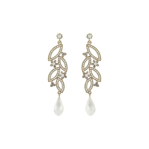 Lano Кристальная подвеска лист серьги-кольца аксессуары женские