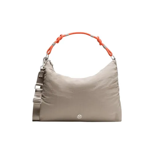 lululemon Convertible Нейлоновая Сумка через плечо Большая Унисекс Теплая Серый