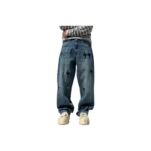 FAIRWHALE Blue Unisex Jeans