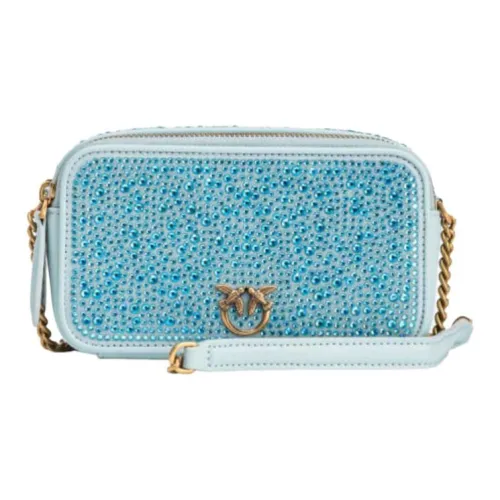 PINKO SOFT Замша Кожа Camera Сумка Плечевая Сумка Женская Синяя