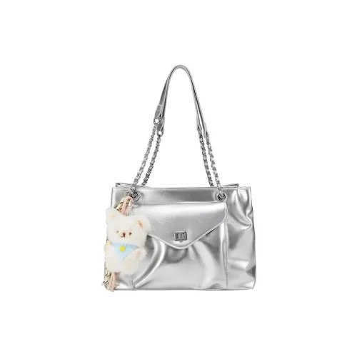 MARKANGARO ПУ (полиуретан) Сумка через плечо Women's Silver Черный