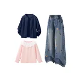 Однотонный Темно-синий + Однотонный Джинсовый Синий + Однотонный Малыш Розовый