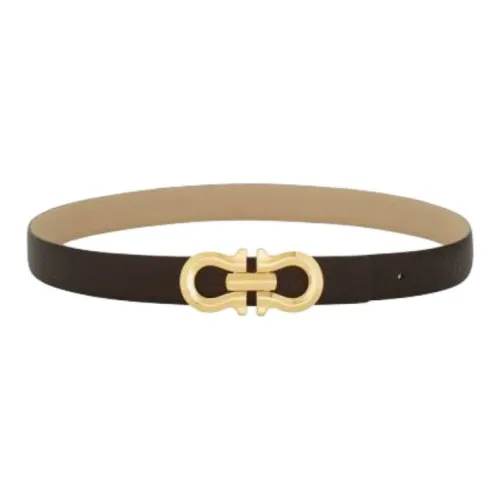 FERRAGAMO Телячья кожа Кожаные ремни Женские Коричневый 2,29 см