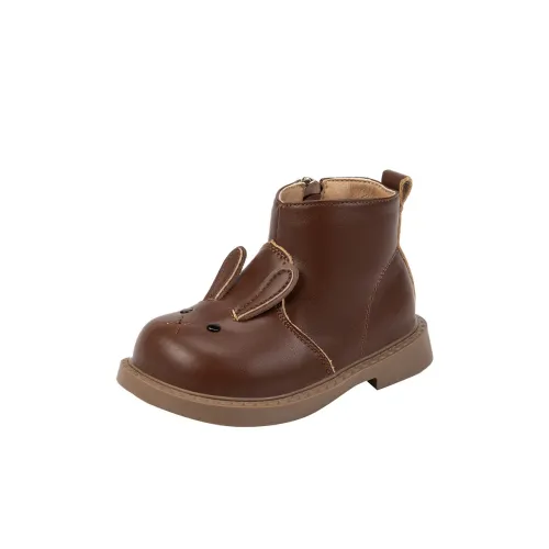 Rindu Slip-resistant Abrasion-resistant High Top Детские кожаные сапоги для детей 3-7 лет