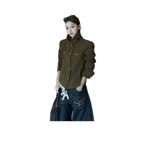 MORii Кофе Женские Короткие пальто