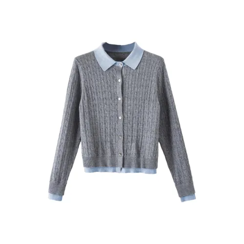 Late White Серый Женский Трикотаж