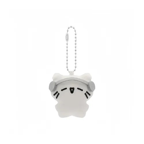 LOGISTAR Милый Белый Наушники с CRYING CAT Дизайн Плюшевый Брелок 7 см Длина Тела