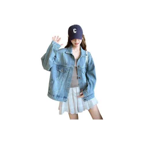 MEXICAN Синий Женские Джинсовые Куртки