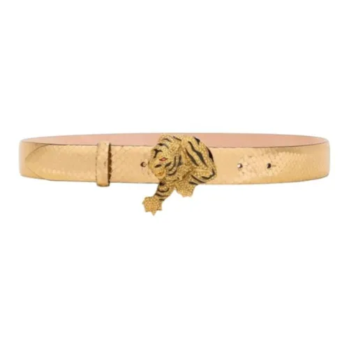 Roberto Cavalli Телячья кожа Кожаные ремни Женские Золотой